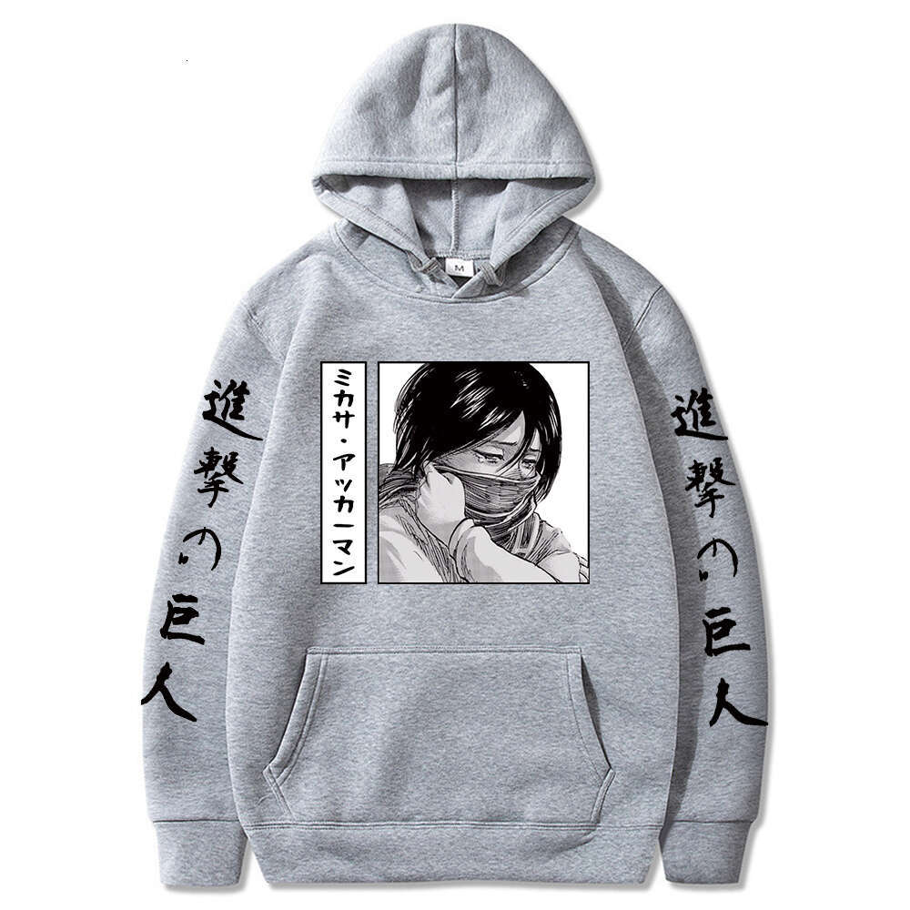 On Attack Titan Hot Anime Print Men Women Hoodies Ackerman Mikasa Graphic Pullover Plus Size Sweatshirt Haruku Hoody