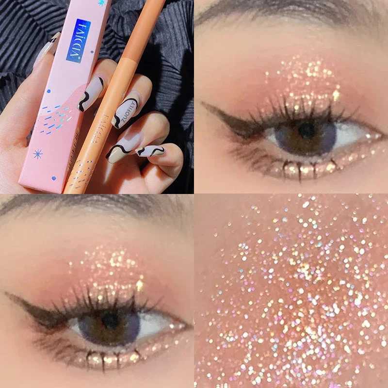 Glitter Eyeshadow Liner Pencil Eye Brightening Makeup Highlight Lasting Pearl White Lying Silkworm Waterproof Eyeliner Make Up Y240813