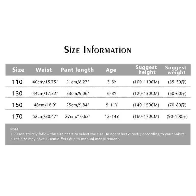 Summer girls childrens safety shorts childrens underwear legs girls boxing shorts solid color shorts children aged 3-14 W240813