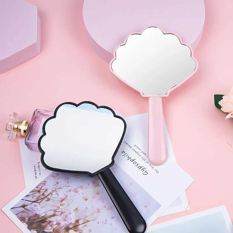 Makeup Mirror Ins 3D Shell Handheld Makeup Mirror Spa Salon Makeup Handheld Compact Mirror Suitable for Women Cute Girl Gifts W240813