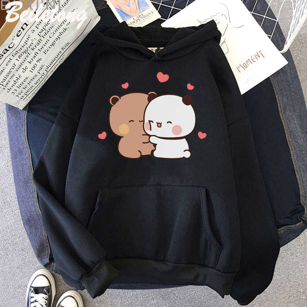 Panda Bear Cute Cartoon Plus Size Hoodie Bubu Dudu Kawaii Clothing Men Women Couple Sweatshirts Haruku Girl Boy Warm Pullover