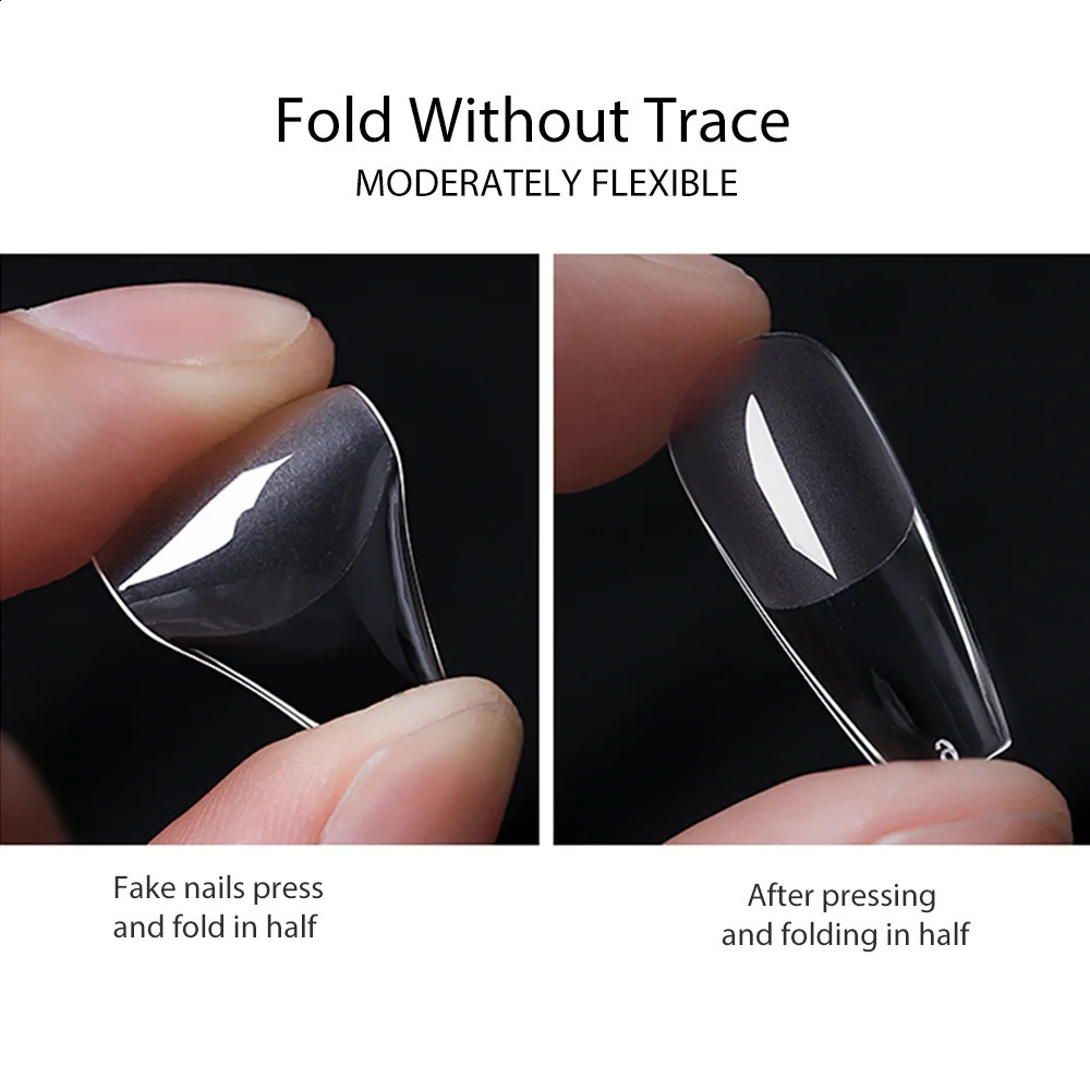 Beautilux Express Nails 552pcsbox Oval Stiletto Almond Square Coffin French False Fake Soak Off Gel Nail Tips American Capsule 240810