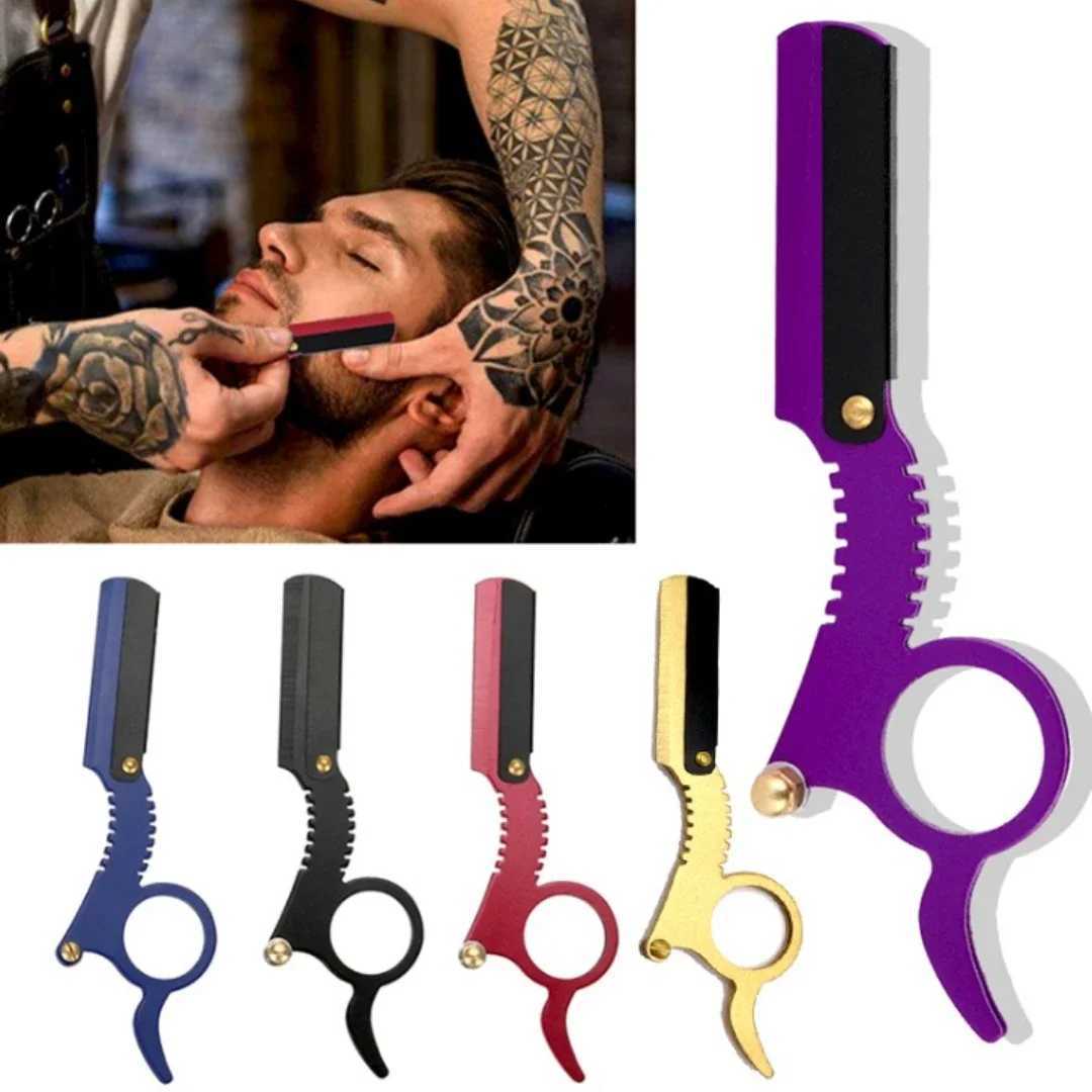 Straight Edge Barber Razor Men Haircut Beard Eyebrow Shaving Tool Manual Depilation Razor Hairdresser Trimming Shaver BarbershopM240814