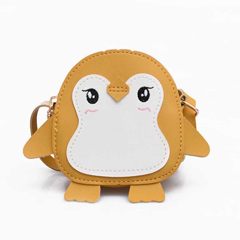 Girl mini bag penguin shaped animal shoulder bag childrens cross body bag PU leather mini messenger bag W240813