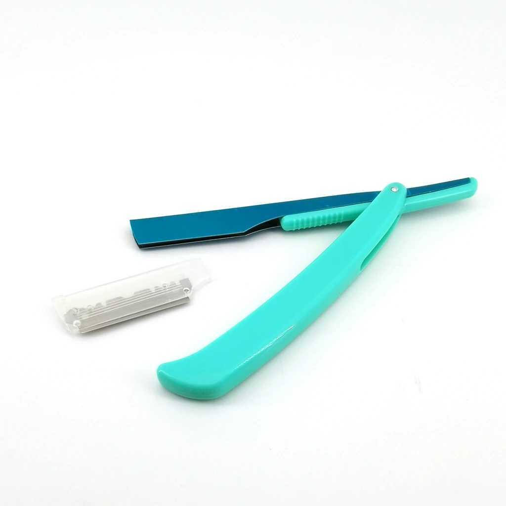 3 Colors Unisex Manual Folding knife Shaving Straight Edge Razors for Beard Shaving Hair Removal With BladesM240814