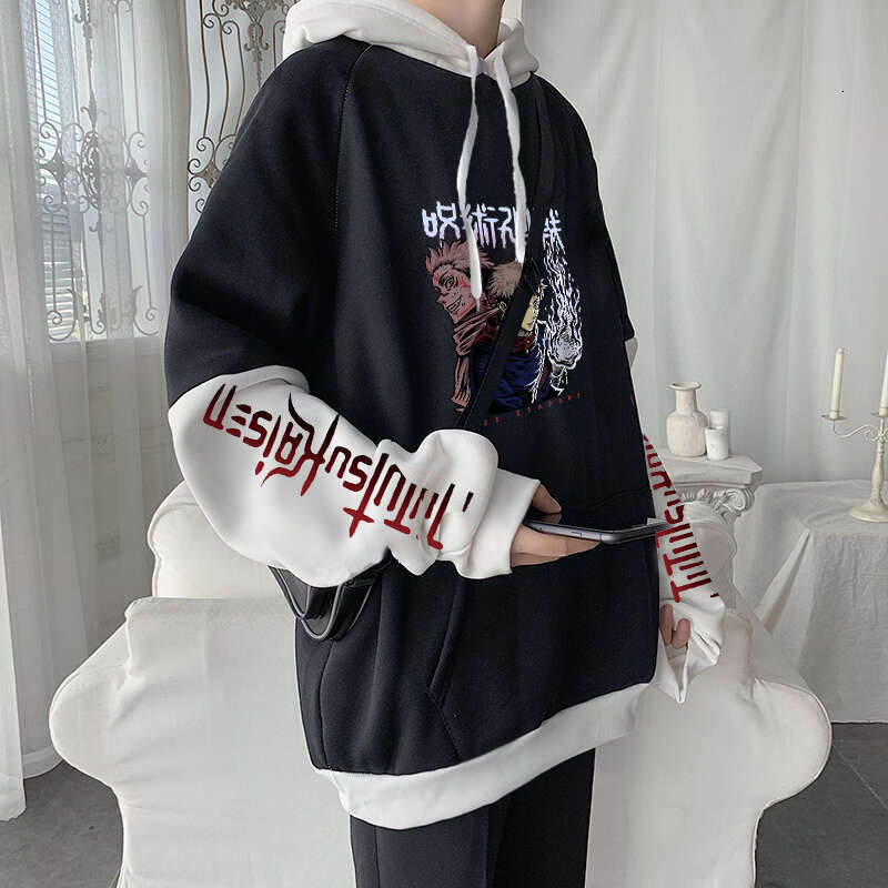 Anime Japanese Jujutsu Kaisen Hoodies Gothic Sukuna Ryoumen Yuuji Itadori Autumn Winter Men Plus Size Long Sleeve Sweatshirts