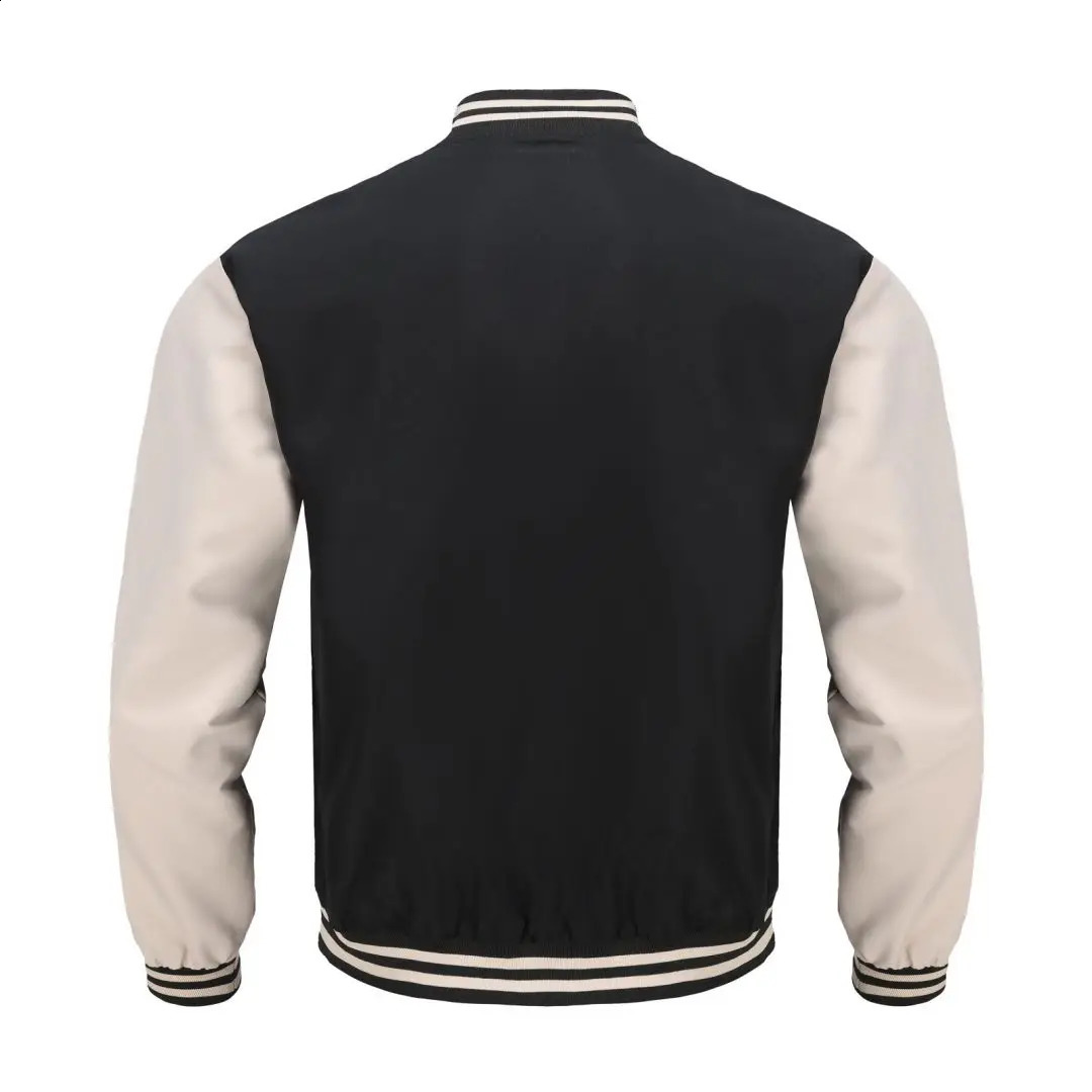 Mens Spring and Autumn Stand up Collar Fashion Casual Coat Large Youth Street High Quality Contrast Baseball Jacket 240712
