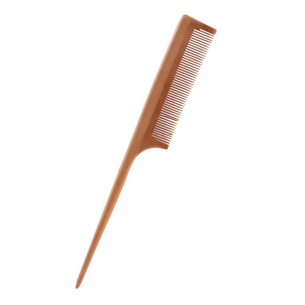 Anti static natural sandalwood comb portable hair salon wooden comb mouse tail brush hair styling tool hair care hair comb W240813