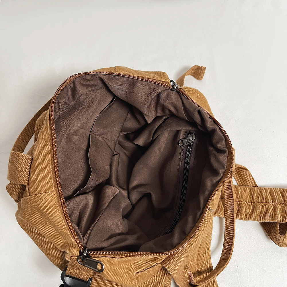 Mini Canvas Backpack for Women Cute Small School Backpack Travel Purse Hippie Y2K Womens Bag Daypack Aesthetic Backpack 240813