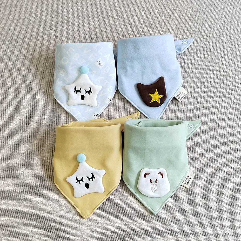 Bibs Burp Cloths 5Pieces/Lot Baby Girl Bib Cotton Triangle Infant Feeding Burp Cloth Teething Drool Boy Bib Newborn AccessoriesL4812