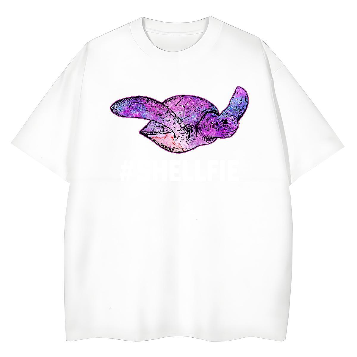 Loose T-Shirts tortoise Pure Cotton Hip Hop Custom Big Size 100% Cotton 230g Tshirt for Man Woman 2024 DIY Tops Tees