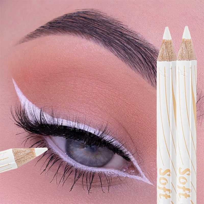 Matte White Eyeliner Pen Lying Silkworm Pencil Brighten Corners Of The Eyes Ultra-thin Waterproof Pigment Smooth Eyeshadow Stick Y240813