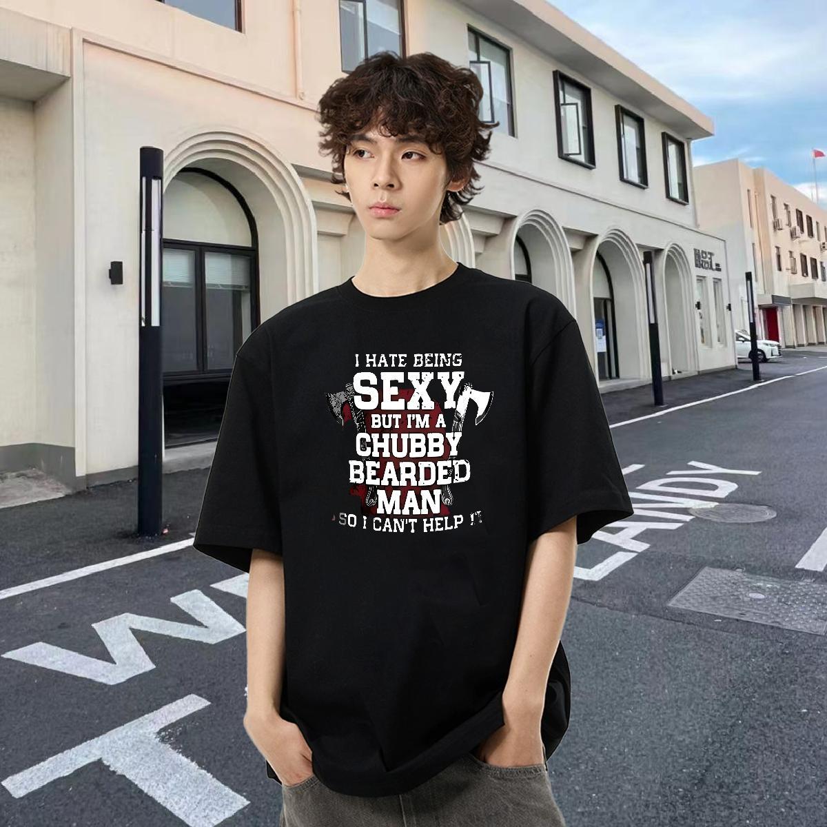 Cool Tshirts Outdoor 230g Pure Cotton DIY Logo Oversized Breathable letter Men T Shirts Designer Fashion Top Tees