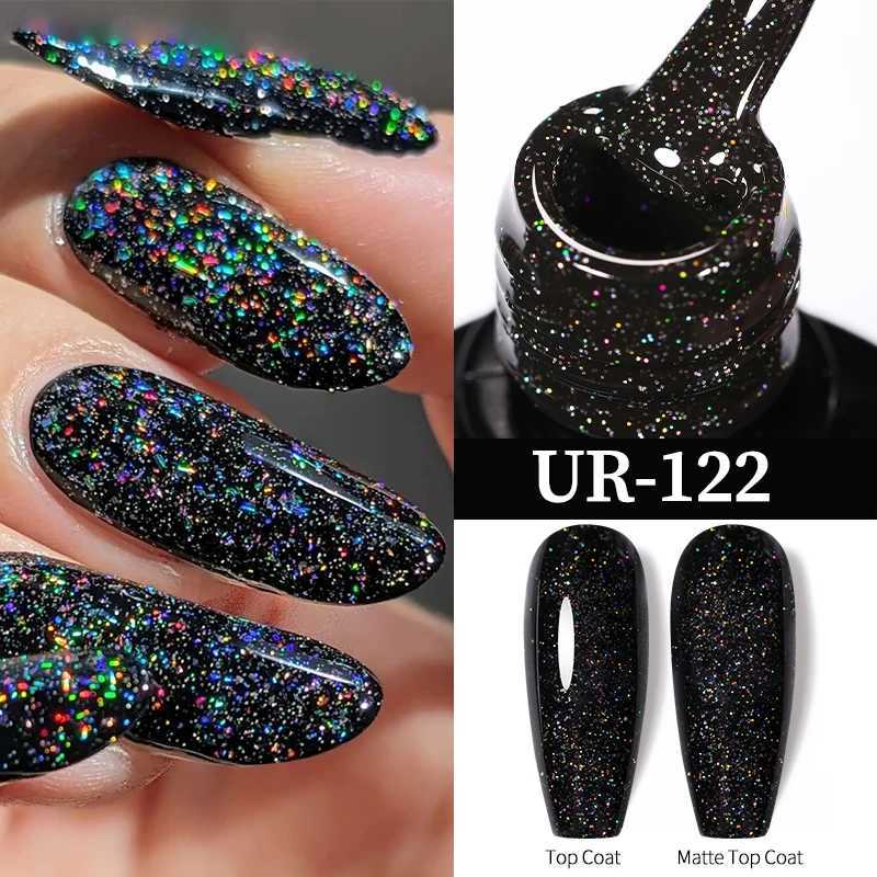 UR SUGAR 7.5ml Silver Glitter Nail Gel Polish Summer Laser Gold Sequins Manicure Semi Permanent Soak Off Nail Art Gel VarnishM240814