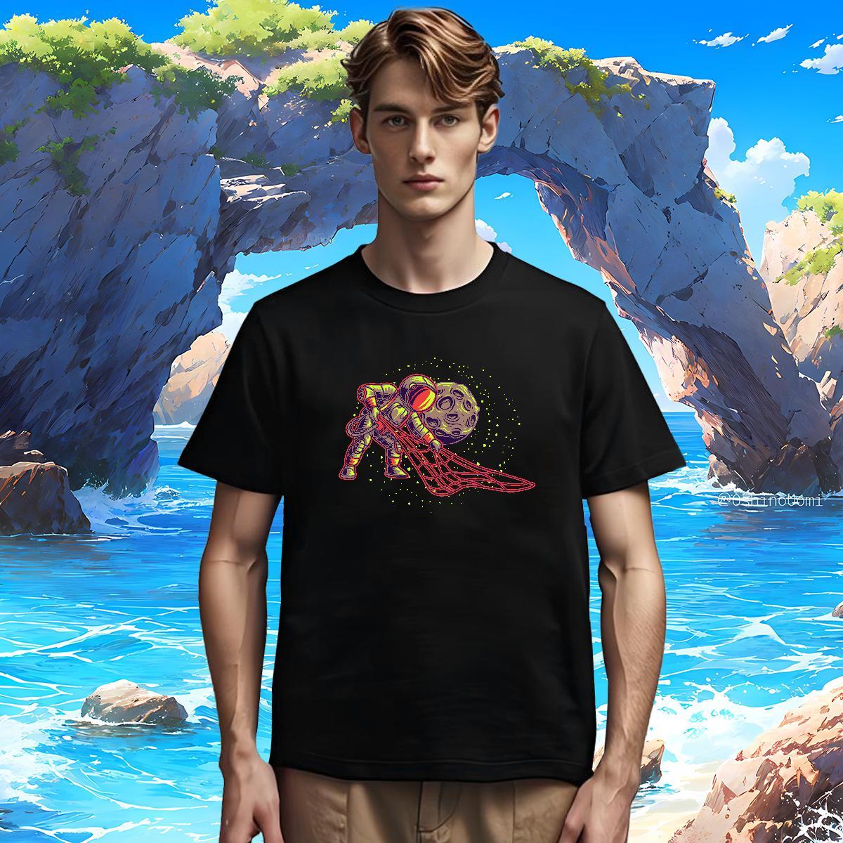 Mens T Shirts 100% Cotton 230g universe Street Casual Breathable Short Sleeve Plus Size Custom Men Clothes T-Shirt DIY Customized Unisex Tee Shirt