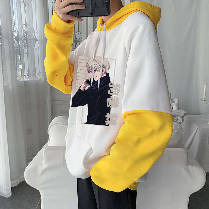 Anime Japanese Jujutsu Kaisen Men Toge Inumaki Printed Casual Plus Size Women Long Sleeves Fleece Autumn Winter Hoodies
