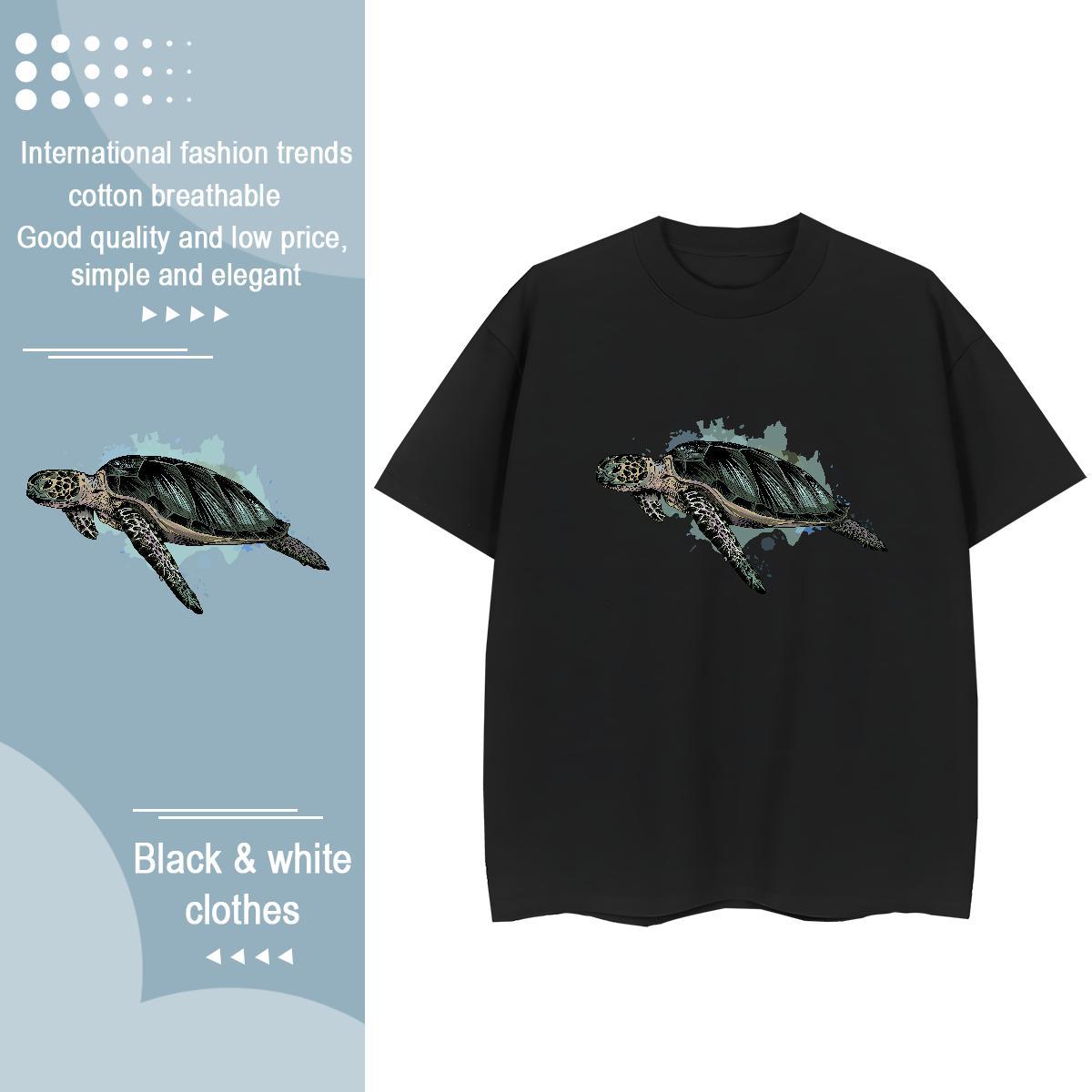 2024 T-Shirts for Women Short sleeve Soft 230g Cotton Couples T Shirts Floral Print tortoise Outdoor Designer Tops Shirt