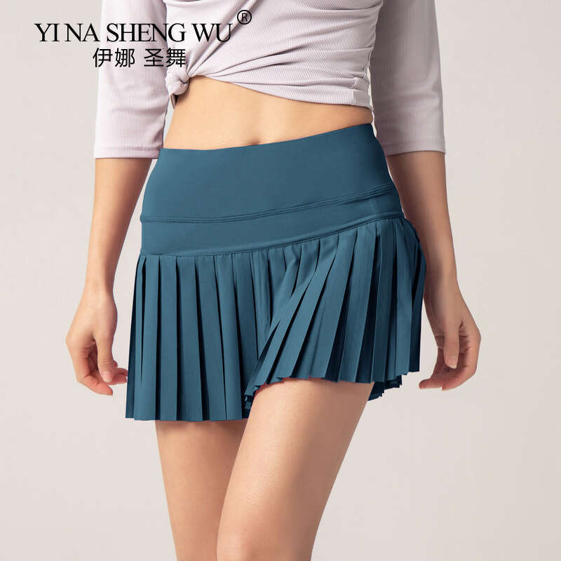 Women Sports Tennis Skirts Fiess Shorts High Waist Athletic Running Quick Dry Sport Skort Pocket Short Skirt New
