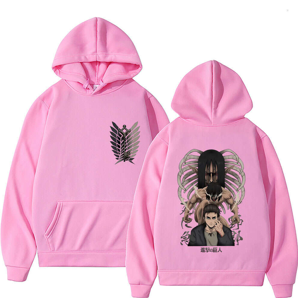 Attack Anime On Titan Men Women Hoodies Yeager Eren Graphic Printed Hooded Plus Size Sweatshirt Haruku Streetwear Pullover