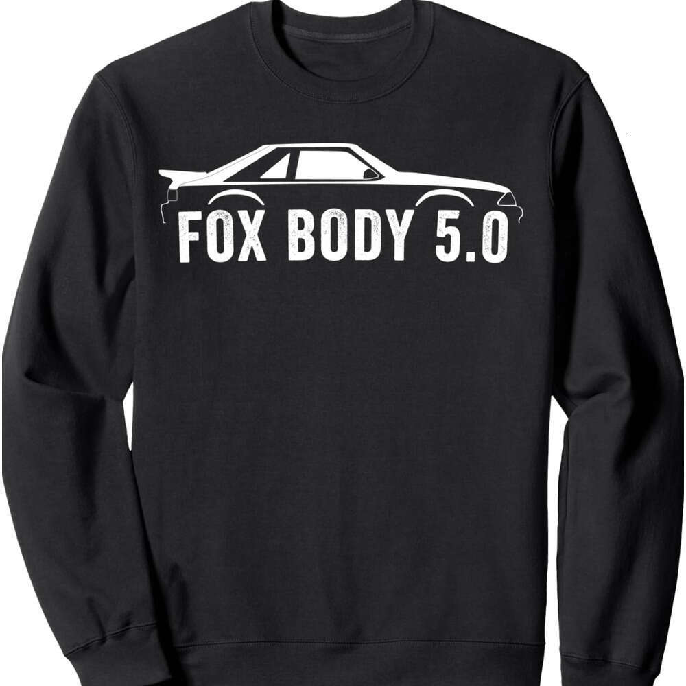 Long Sleeve Shirts For Men Sweatshirt Foxbody 5.0 American Stang Muscle Car Sweatshirt Graphic Tee Streetwear Casual Tops Clothes sweatshirts