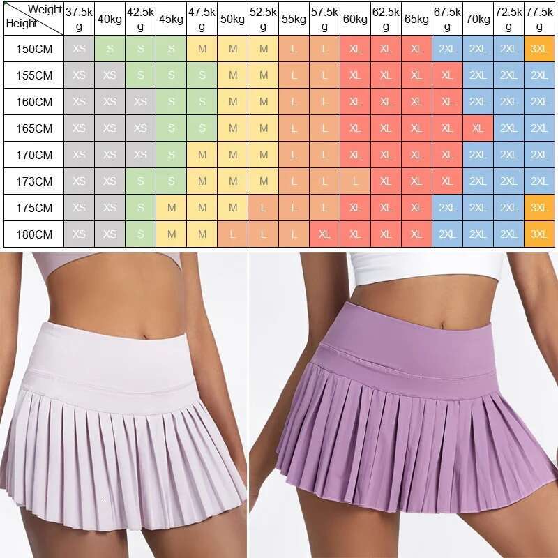Cloud Rise Pocket Tennis Skirts Gym Golf Running Pleated Pantskirt Plus Size SEXY Women XS-XXL Sports Fiess High Waist Skort