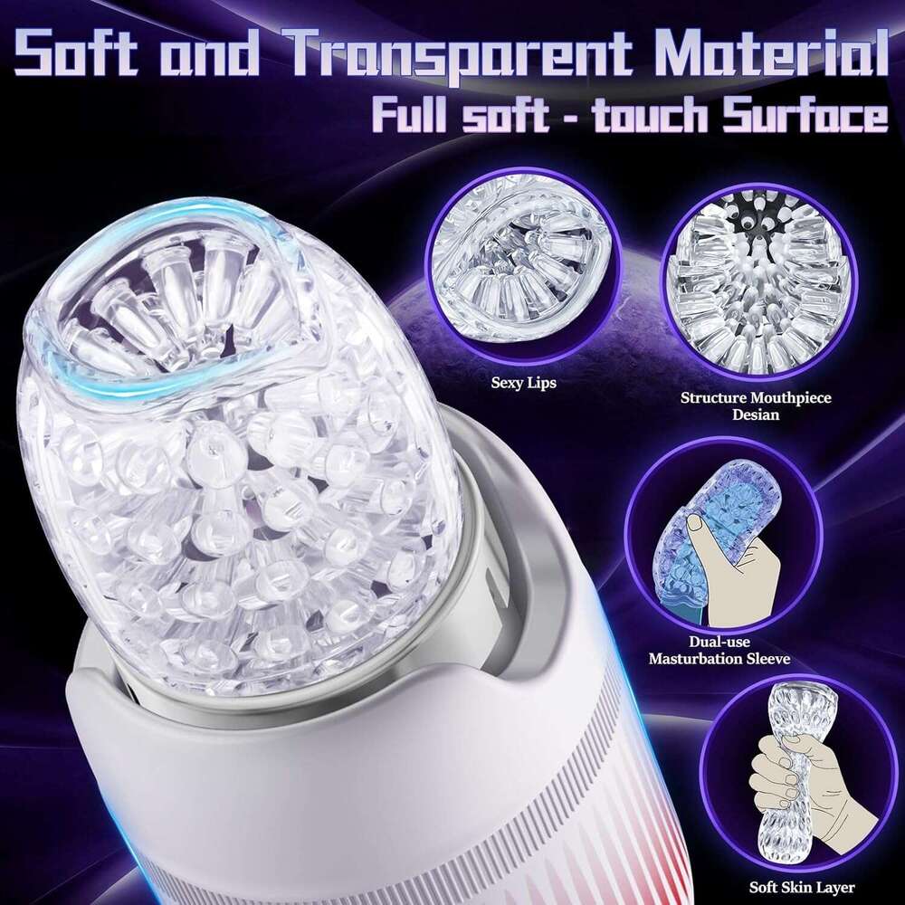 Men's automatic male sexual toy - portable male sexual toy pocket genital vibrator with 4 speeds and 12 rotation modes, electric hands-free machi