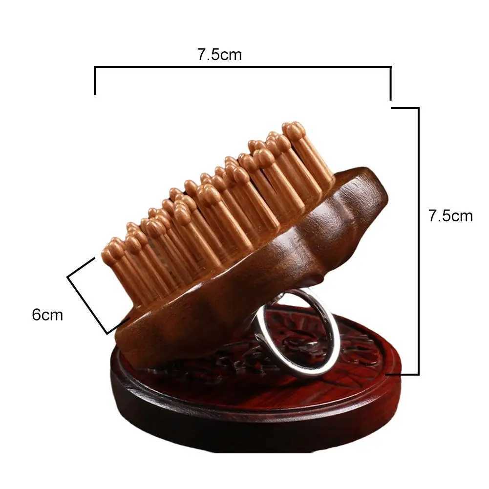 Massage comb fingers comb head meridian comb can be scraped off with a chest anti-static wooden brush W240813