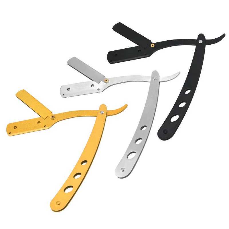 Mens Shaving Knife Straight Edge Razors Professional BarberShop Beard Cutter Manual Shaver Stainless Steel Shaver RackM240814