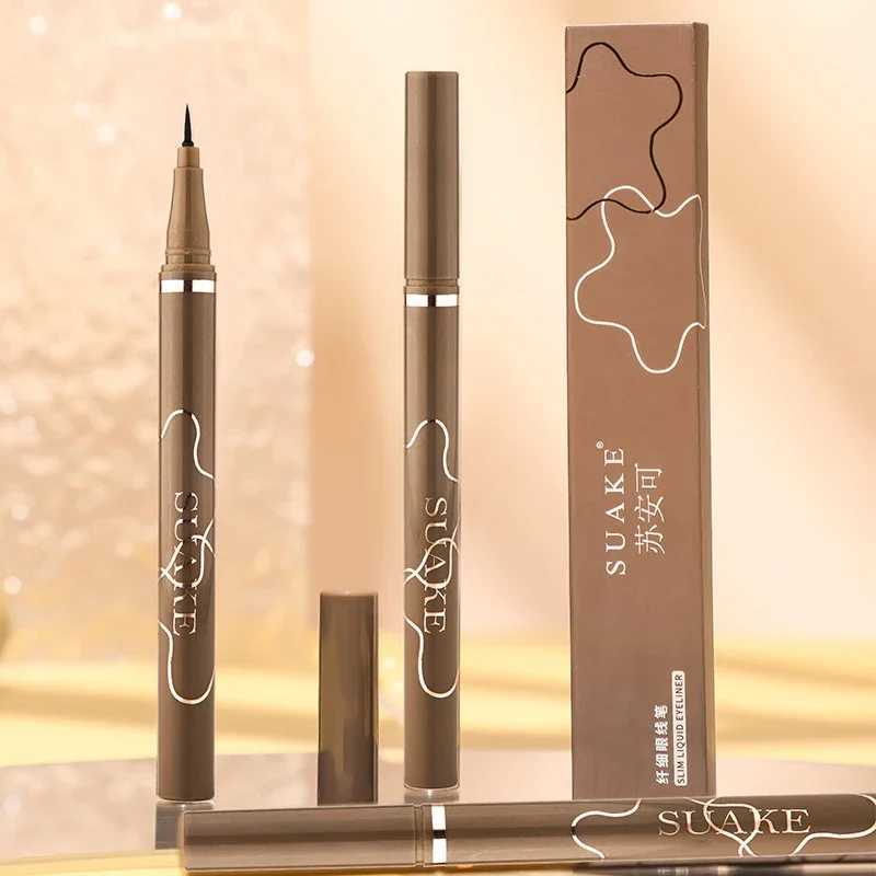 Quick Dry Liquid Eyeliner Pen Ultra-fine Matte Liquid Eyelash Pencil Waterproof Brown Lasting Lying Silkworm Lower Eyelashes Y240813