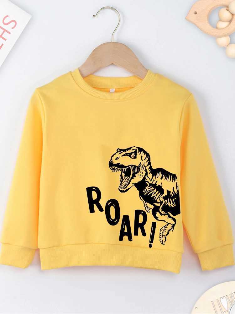 Dropship Red Baby Unisex Sweatshirts Dinosaur Print Outdoor Y2K Comfy O Neck High Quality Hoodless Popular Hot Sell Kids SweaterY240814