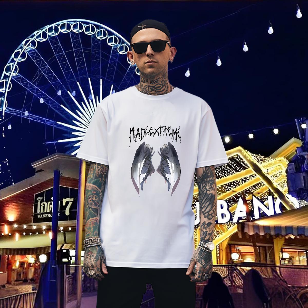 Man T Shirts 230g 100% Cotton icon Anime Printing Street Breathable Short Sleeve Oversized 4XL Tshirts Custom Designer Clothes