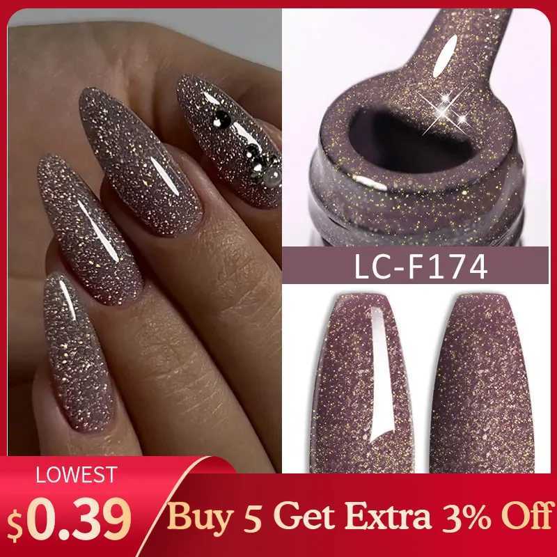 LILYCUTE Nude Glitter Color Sparkling Gel Nail Polish Spring Long Lasting For Manicure Soak Off Nail Base Top Coat Gel VarnishM240814