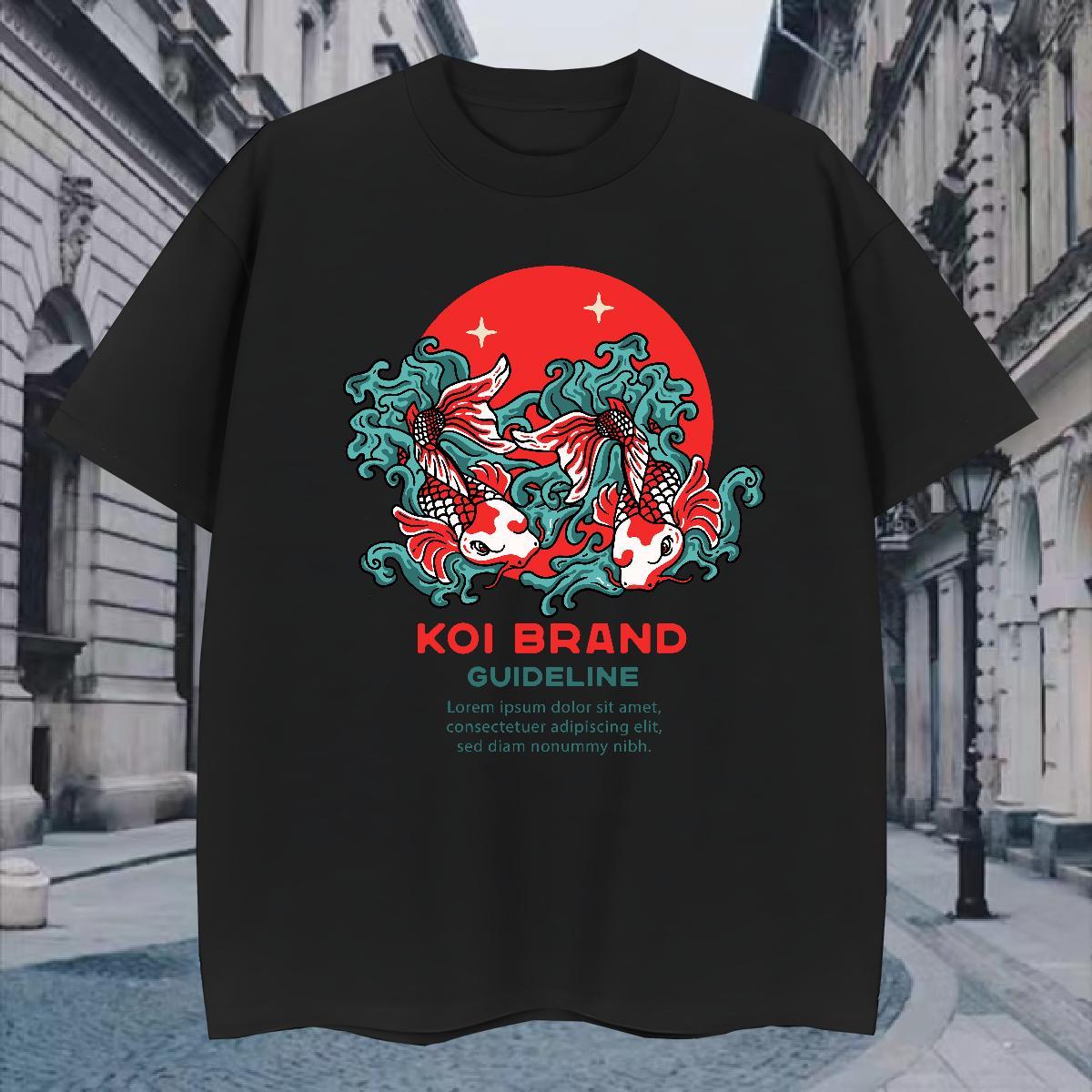 Loose Fit Men T Shirts Breathable Short Sleeve Summer Casual Custom Printing 230g 100% Cotton Men Tees New Clothes