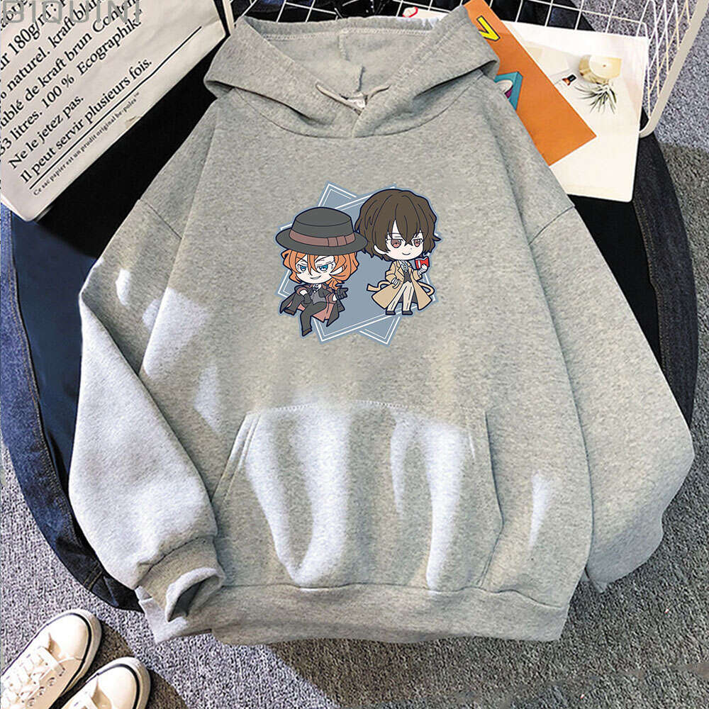 Japan Haruku Anime Bungo Stray Dogs Men Women Hoodies Chuuya Nakahara Dazai Unisex Long Sleeve Plus Size Sweatshirt Streetwear