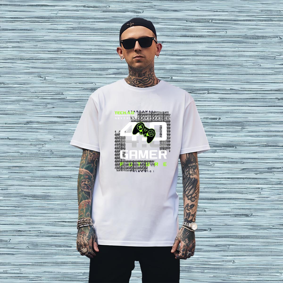 Cool Design letter Man T Shirts Sport Men Tshirts 230g Cotton Classic Casual Breathable Soft Black Oversized Clothes