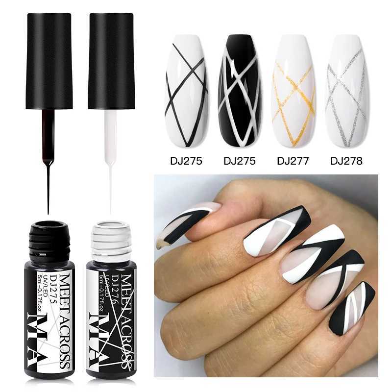 5ml Liner Gel Nail Art Polish 2in1 Ultra-fine Brush Head French Pull Line Graffiti Painting Stripe Design Line Gel Varnish DIYM240814