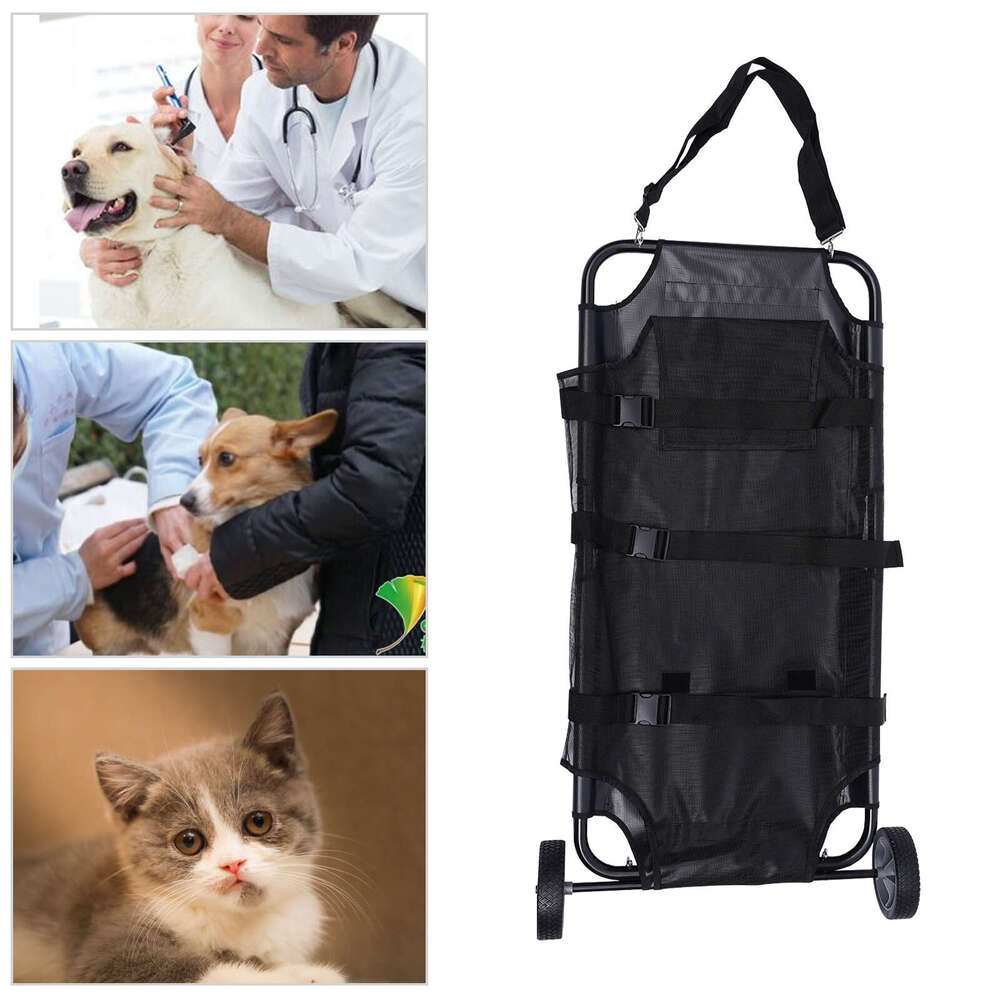 LOYALHEARTDY Pet Rescue Stretcher Veterinary Trolley Wheelchair Animal Dog Cat Transport Foldable with Wheel