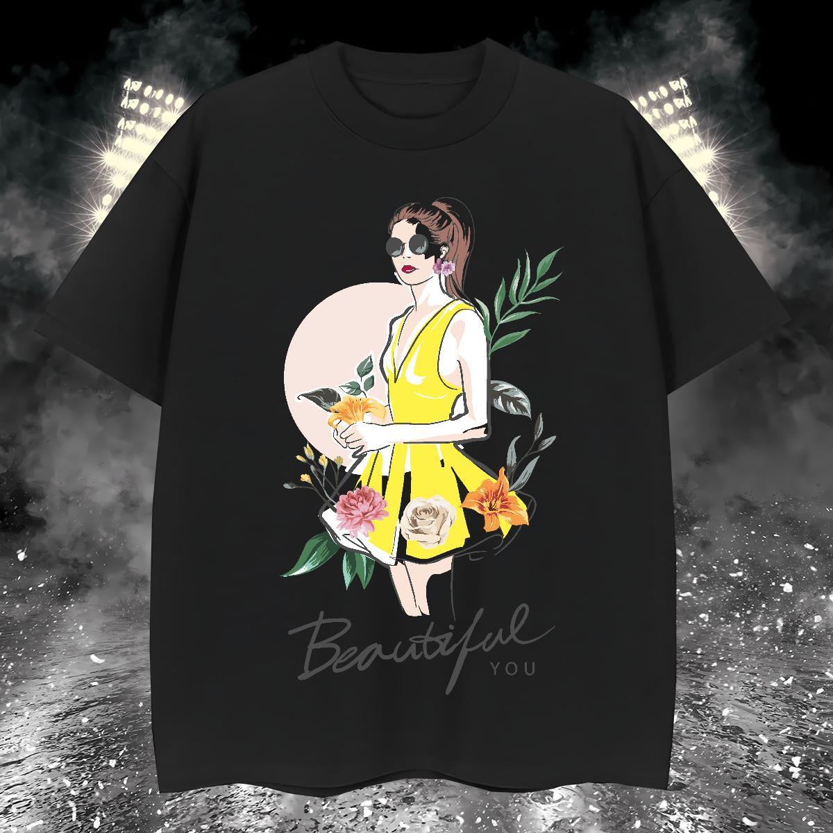 T shirt 100% Cotton 230g character Daily Outfit Breathable Crew Neck Custom Cartoon Men Tees DIY Customized Soft Tops