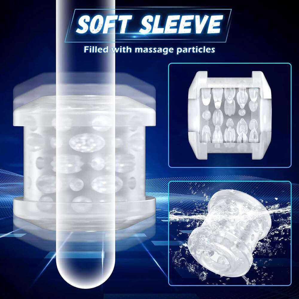 Automatic male device, Foreglass Stronking male device cup with 7 powerful thrust and vibration modes, men's machine pocket massager sex toy
