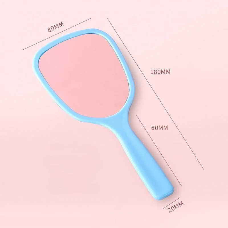 Korean version cartoon makeup mini portable handheld mirror single handheld mirror girl cute little mirror makeup tool W240813