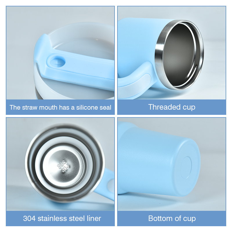 New Products!! 14oz Stainless Steel Double Wall With Handle Mini Travel Mugs W260226