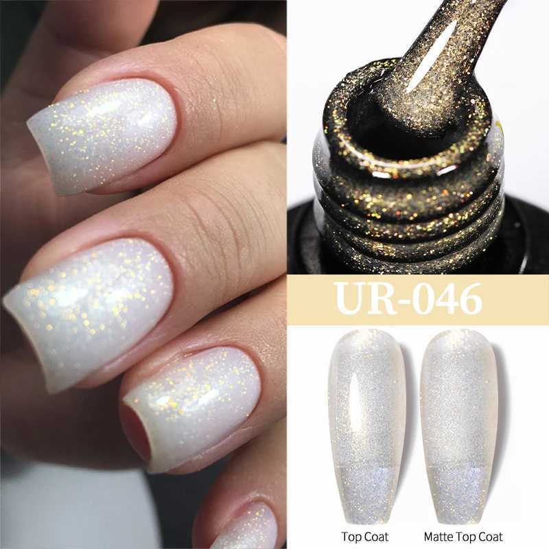 UR SUGAR 7.5ml Gold Silver Glitter Gel Nail Polish Sparkling Sequins Semi Permanent UV Gel Varnish Nail Art Soak Off UV LED CoatM240814