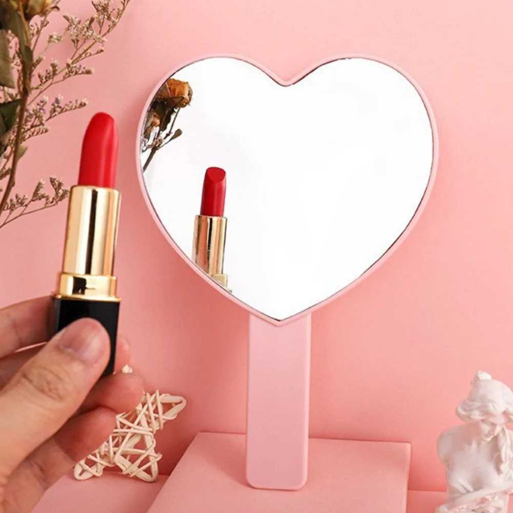 Little Bear Eyelash Heart shaped Mirror Love Makeup Mirror Handheld Makeup Mirror Handheld Portable Makeup Mirror W240813
