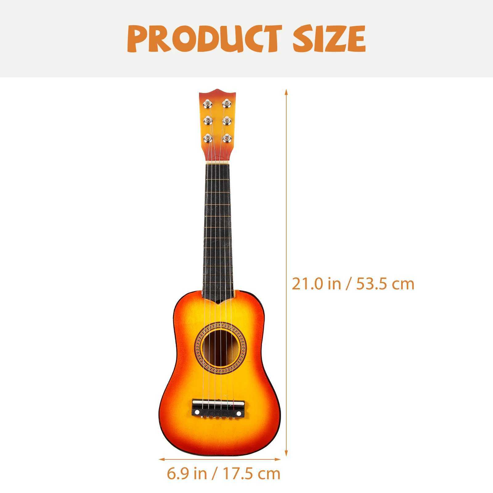 21 Inch Red Acoustic Guitar Kids Mini Guitarra Toys Children Musical Instrument Portable Wooden Aldult Small Y240813
