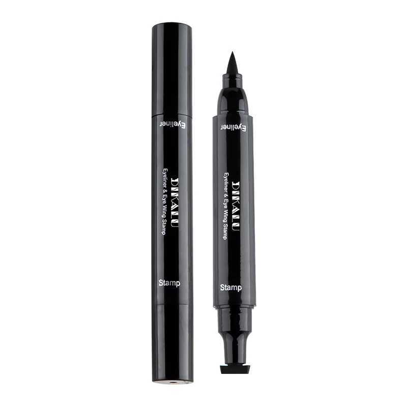DIKALU Black Novice Double Head Quick Drying Star Triangle Seal Mark Eyeliner Waterproof Non-smudging Liquid Eyeliner Y240813