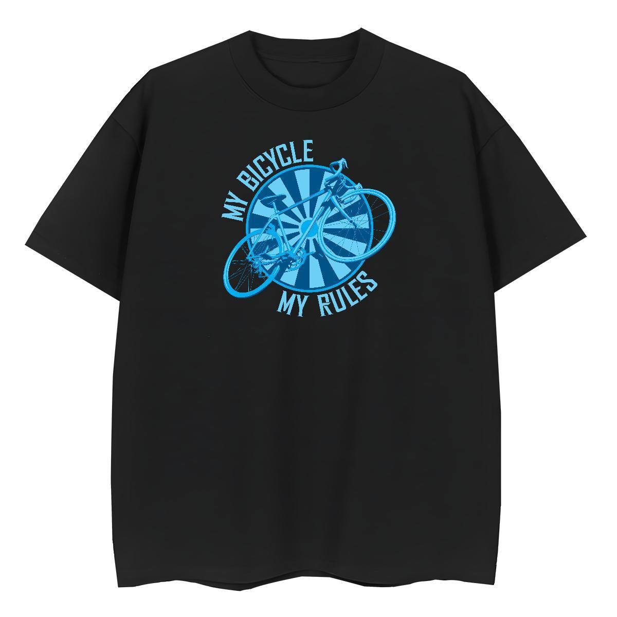 Brand Mens Tshirts High Street Hip Hop 100% Cotton 230g DIY Anime Crew Neck bicycle T Shirts Men Customized Clothings