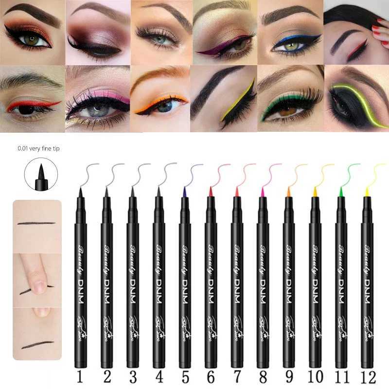 1pc Liquid Eyeliner Pencil Waterproof Lasting Colorful Eye Liner Pen Fast Dry Highlight Neon Colorful Cat Eyes Makeup Cosmetics Y240813