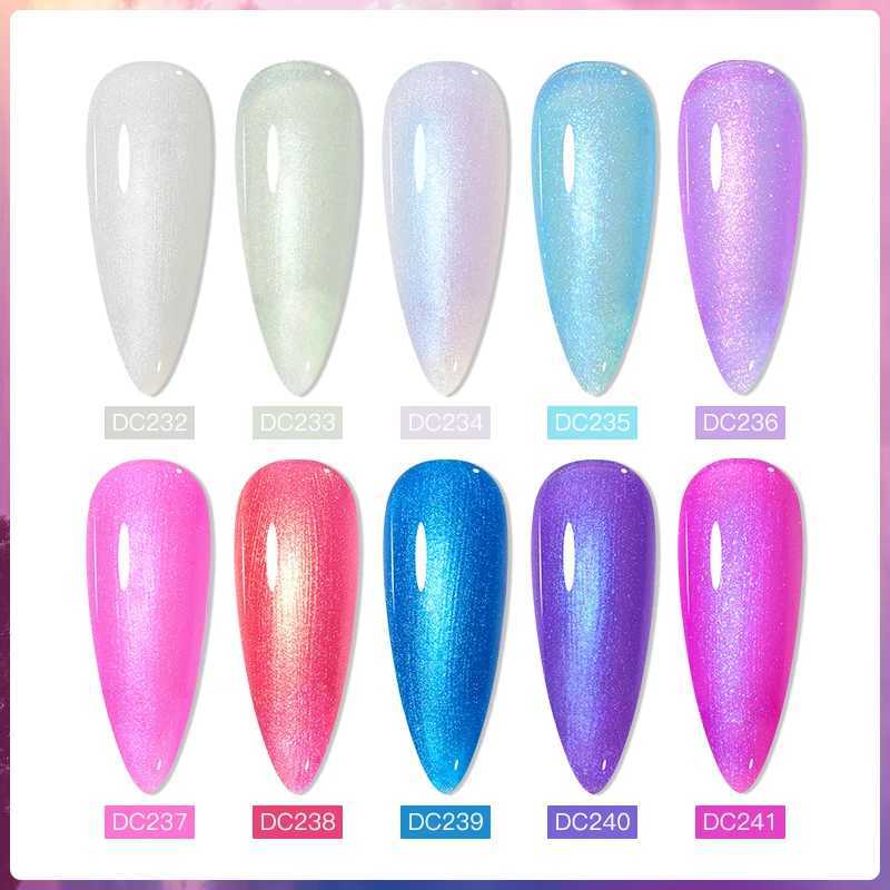 Mtssii 7ml Auroras Pearl Shell Rubber Base Gel 3D Thread Shell Gel White Gold Semi Permanent Soak Off UV LED Nails Art VernisM240814