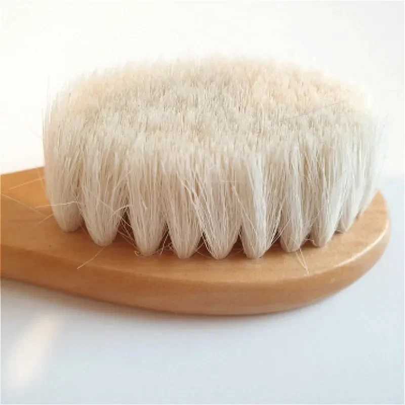 2 wooden baby hair brushes combs soft baby bath brushes hair cleaning body friendly baby protection shower baby care tools W240813