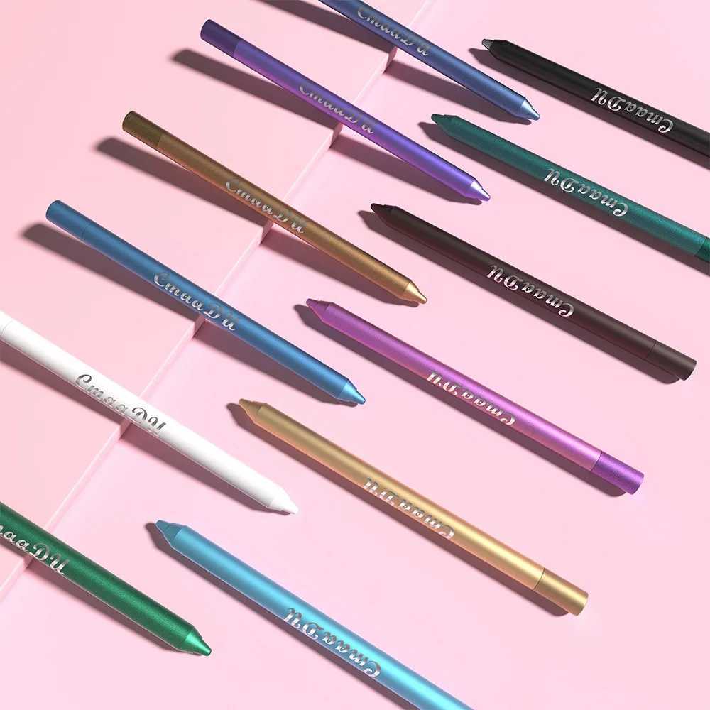 12 Colors Matte Gel Eyeliner Pencil Set Waterproof Smoky Blue Black Colourful Lying Silkworm Eye Shadow Smooth Gel Pigments Y240813